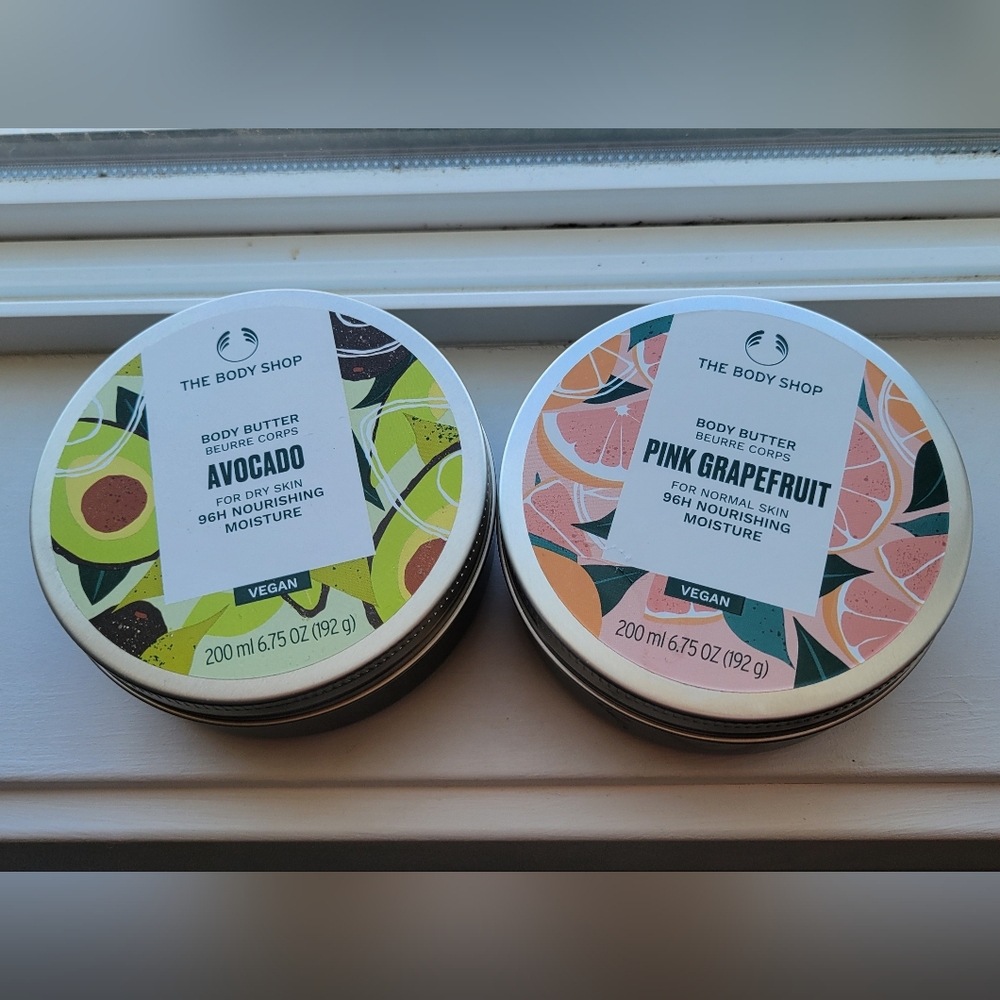 The Body shop Avacado and Pink grapefruit body butters 200ml new